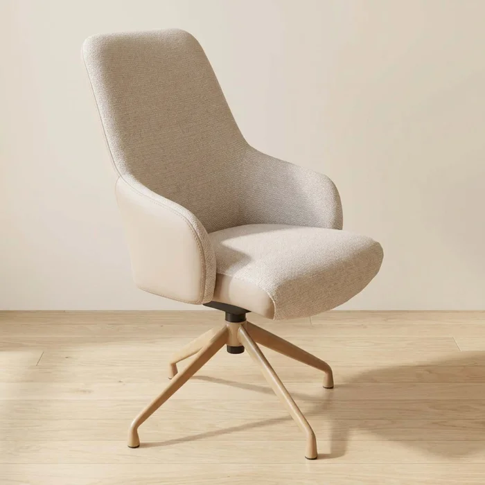 Silla De Oficina Gerencial Tela-y-metal Natural-beige Minerva en Beige - Escritorios y sillas de escritorio, Uruguay | Divino