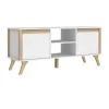 Rack de TV Combinado Madera 2 Puertas Blanco/Miel - Muebles para TV, Uruguay | Que Sal Muebleria, vista 1 de 6