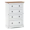 Cómoda 4 Cajones Línea Naturale - Blanco/Roble en Multicolor - Cómodas, Uruguay | La Cueva Muebles, vista 2 de 2