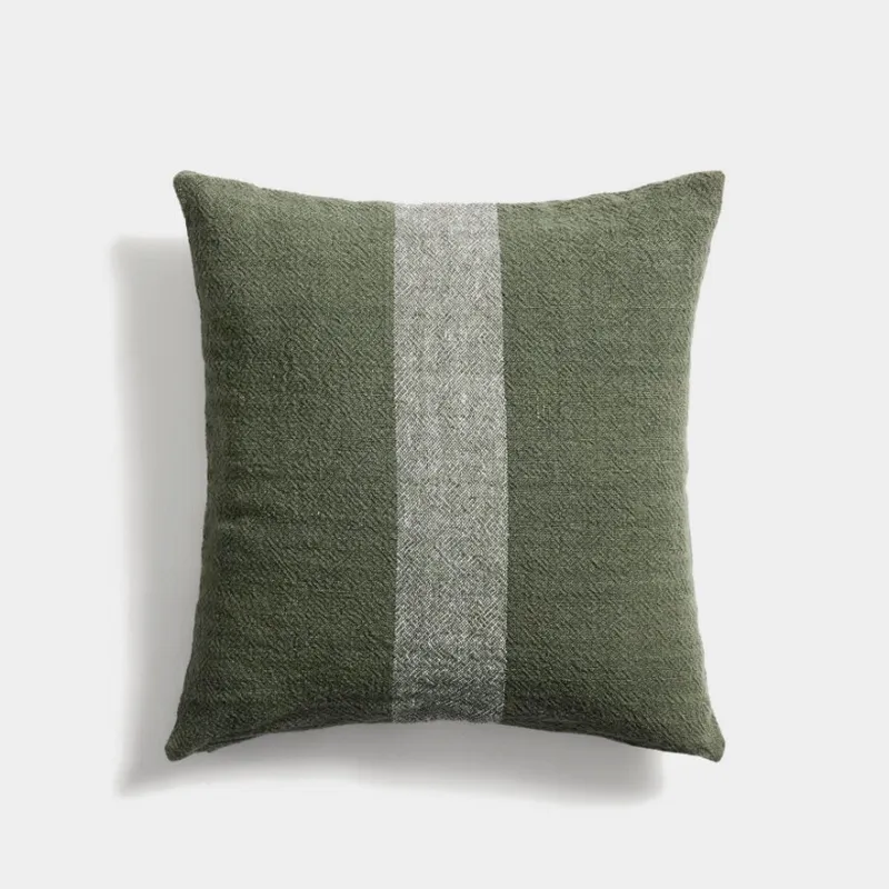 Almohadón Nurei de algodón y lino verde 50 x 50 cm en Verde - Textiles, Uruguay | Kavehome