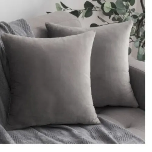 Almohadón Velvet Grey en Gris - Textiles, Uruguay | Finkel