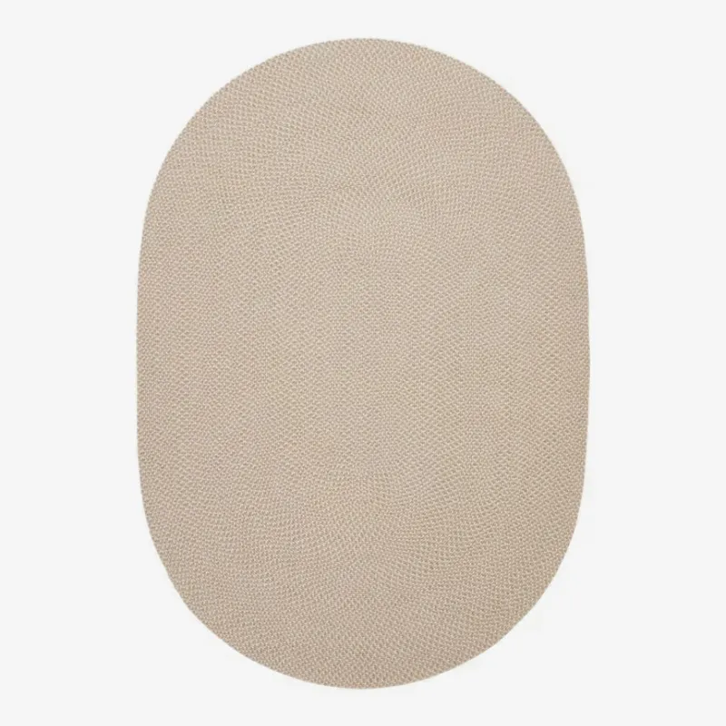 Alfombra ovalada beige Rodhe 100% PET 160 x 230 cm en Beige - Textiles, Uruguay | Kavehome