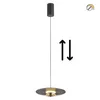 Luminaria RETRACTIL led negra y plata 10W dimerizable, 24cm en Multicolor - Lámparas colgantes, Uruguay | Iluminica, vista 1 de 6