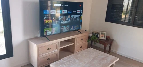 Rack Mueble Tv 4 Cajones Madera Maciza Ozark A Elección en Madera natural, Uruguay | Ozark Home, vista 8