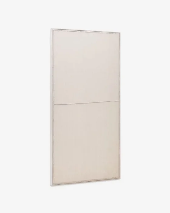 Cuadro Maha blanco con línea horizontal 110 x 220 cm en Beige - Decoración de pared, Uruguay | Kavehome