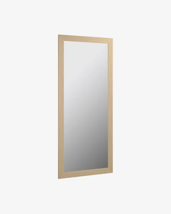 Espejo Yvaine 80,5 x 180,5cm marco ancho con acabado natural en Madera natural - Espejos, Uruguay | Kavehome