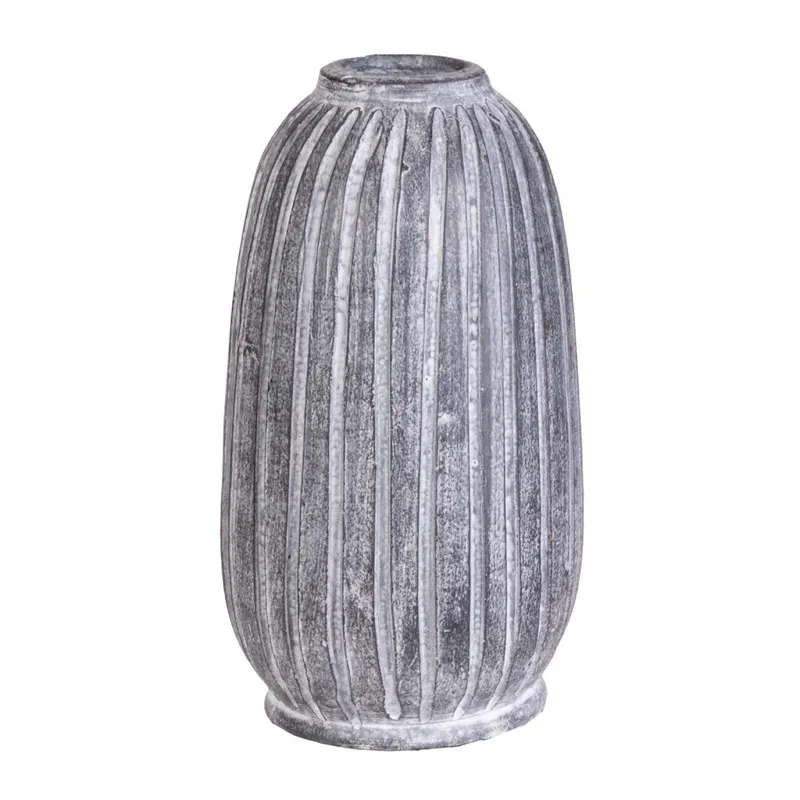 Jarrón Zag 33.071.087 Ceramica Negro Negro/blanco en Gris - Jarrones, Uruguay | Divino