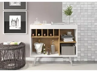 Bar Aparador Retro en Blanco - Comedor, Uruguay | Que Sal Muebleria, vista 3