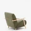 Butaca Meghan de chenilla verde y madera maciza de fresno con acabado natural en Verde - Butacas, banquetas y puffs, Uruguay | Kavehome, vista 8 de 9
