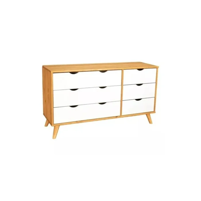 Cómoda 6 Cajones - Línea Berlin - Blanco en Blanco - Cómodas, Uruguay | Ecowood, vista 3