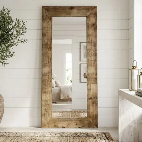 Espejo de Pie Linea Rimini en Madera natural - Espejos, Uruguay | La Cueva Muebles