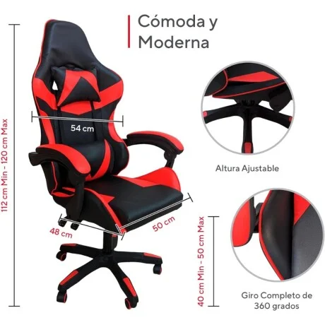 Silla Gamer Linkage en Negro - Sillas de escritorio, Uruguay | La Cueva Muebles, vista 13
