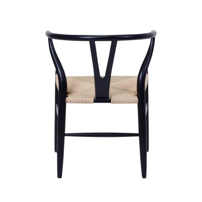 Silla Wishbone - Madera y Ratán natural - Negro en Negro - Sillas, Uruguay | Ecowood, vista 4