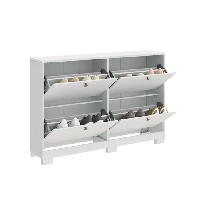 Comoda Zapatera Dormitorio 4 Puertas Con Patas en Blanco - Cómodas, Uruguay | Lais Muebles, vista 3