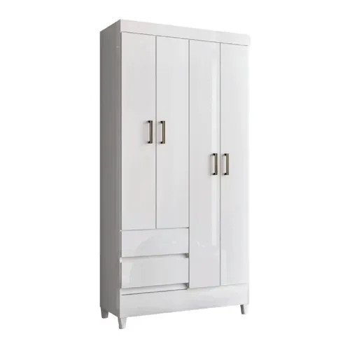 Ropero 4 Puertas 2 Cajones Armario Placard Con Estantes - Roperos y placares, Uruguay | Muebles Express