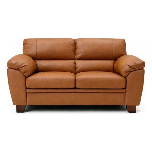 SOFA 2 CUERPOS MODELO ALIAS - 100 % CUERO - COLOR MARRON CLARO en Marrón - Sillones y sofás, Uruguay | Champagne Home