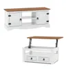 Promo Rack de Tv + Mesa Ratona Articulada Linea Naturale - Blanco/Roble en Multicolor - Muebles para TV, Uruguay | La Cueva Muebles, vista 3 de 10