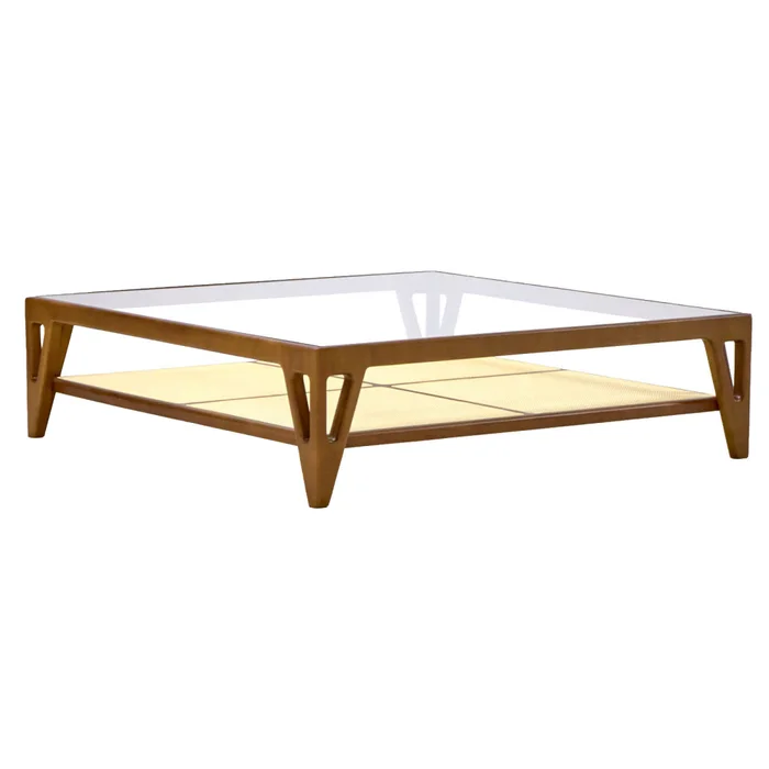 Mesa Ratona Madera-y-vidrio Natural-beige Rosa Natural en Madera natural - Mesas de living, Uruguay | Divino, vista 2