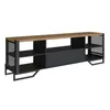 RACK TIPO INDUSTRIAL 183X57X40 1 CAJON NEGRO C/ TAPA MIEL en Multicolor - Muebles para TV, Uruguay | Champagne Home, vista 1 de 3