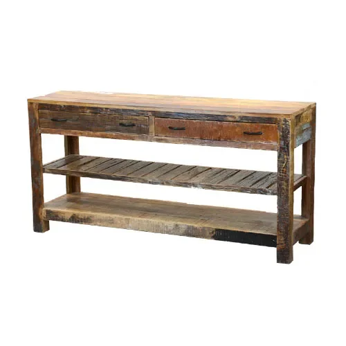 R66C Recibidor 150x40x80 en Madera natural - Aparadores y recibidores, Uruguay | Victoriana