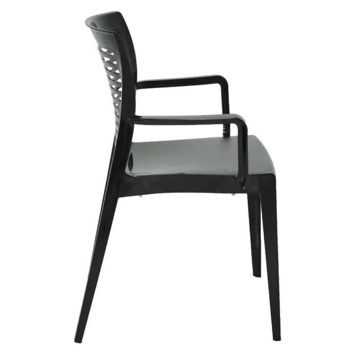 Silla Victoria Con Posa brazos en Polipropileno - Color negra - 92042/009 en Negro - Sillas, Uruguay | Champagne Home, vista 2