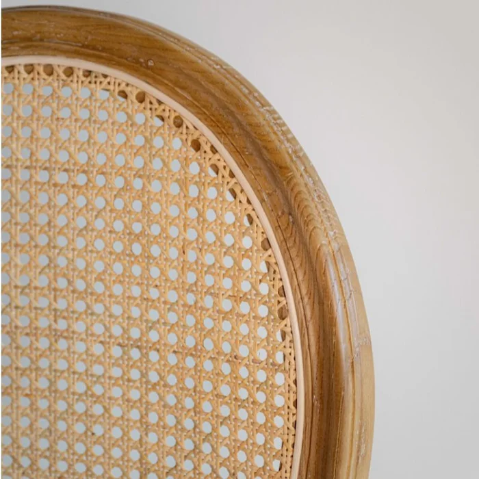 Silla Ovalo / Natural con tapizado beige en Madera natural - Sillas, Uruguay | Fábrica Italiana, vista 2