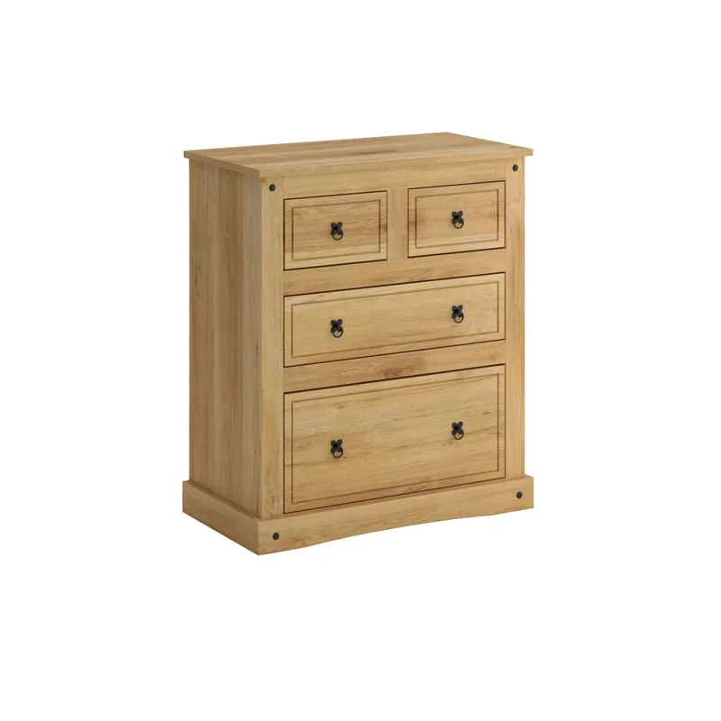 Comoda 4 Cajones - Línea Monterrey - Natural en Madera natural - Cómodas, Uruguay | Ecowood, vista 3