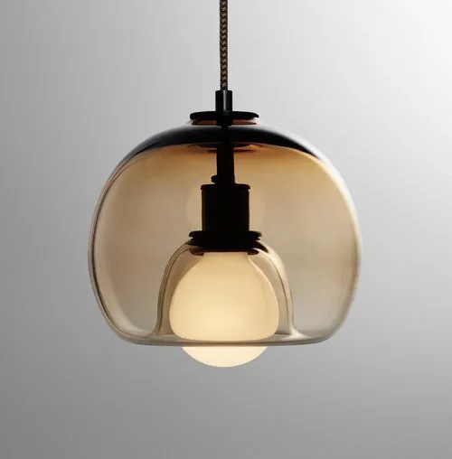 LUMINARIA ODILE AMBER en Marrón - Lámparas colgantes, Uruguay | Berlina Store