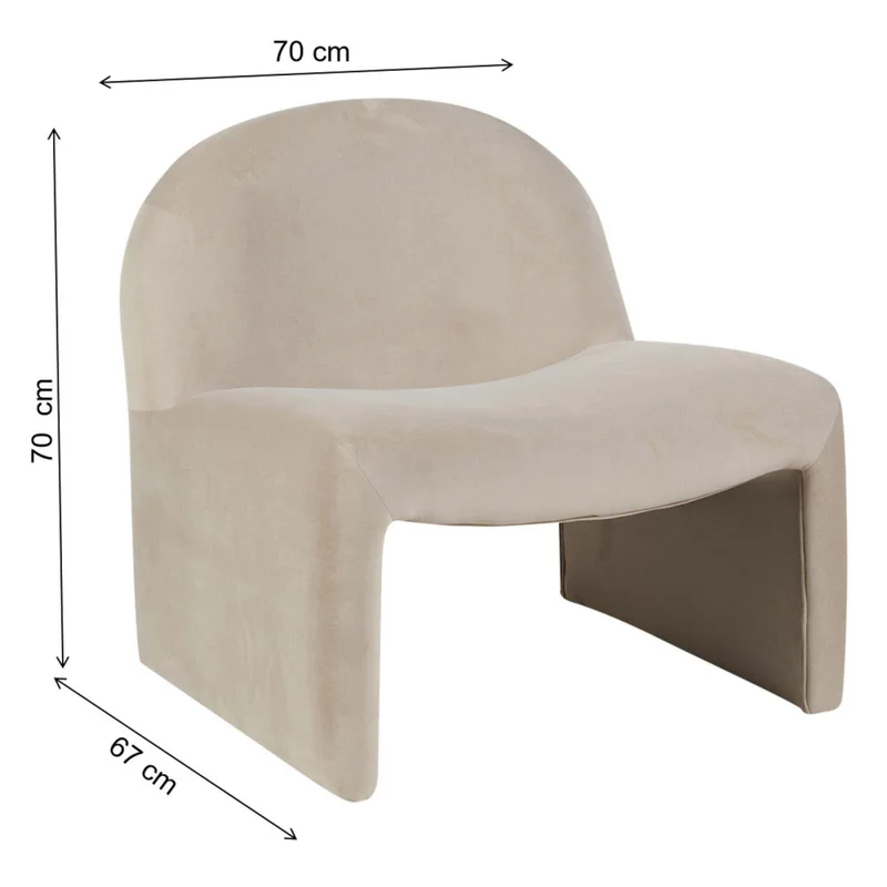 Butaca Tela Natural-beige Eos Beige en Beige - Sillones y sofás, Uruguay | Divino, vista 5