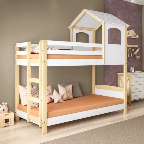 Cucheta Cama Casita Infantil - Blanco en Blanco - Dormitorio, Uruguay | Ecowood