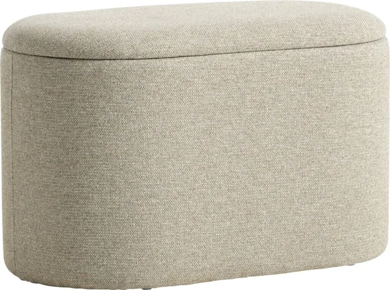 Puf GISLEV 65x36 con almacenaje tela arena en Beige - Butacas, banquetas y puffs, Uruguay | JYSK