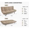 Sofa cama microfibra GRIS, Uruguay | Que Sal Muebleria, vista 6 de 11