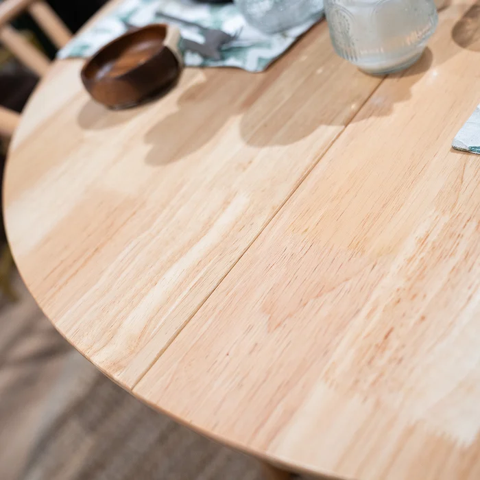 Mesa de comedor Extensible - Madera maciza 100 a 130 cm - Línea Serena en Madera natural - Mesas de comedor, Uruguay | Ecowood, vista 4