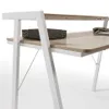 Escritorio Aarhus melamina acabado natural patas de acero acabado blanco 115 x 60 cm en Blanco - Escritorios y sillas de escritorio, Uruguay | Kavehome, vista 5 de 7