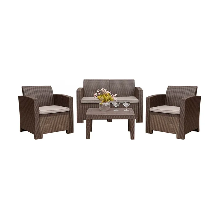 Set De Living Marrón Polipropileno Tropea en Marrón - Muebles para el exterior, Uruguay | Divino, vista 2
