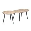 Juego De Mesa De Centro Mesa De Apoyo Patas De Metal Living en MARRON/NEGRO - Mesas de living, Uruguay | Soy Hogar, vista 2