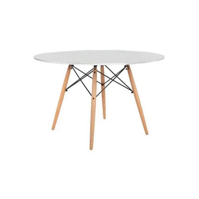 MESA EAMES DKR D110x73CM MDF Y MADERA BLANCO en Blanco - Mesas de arrimo, Uruguay | Koz