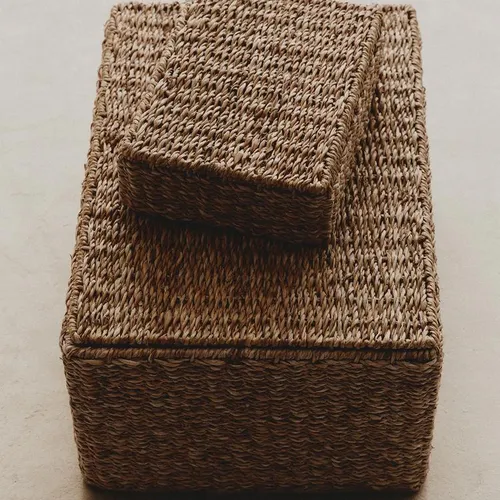 CESTA SEAGRASS TAPA - Canastos, Uruguay | Zara Home