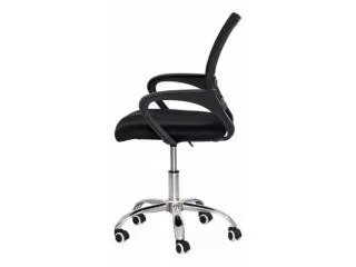 Silla escritorio Negra Mesh base cromada en Negro - Escritorios y sillas de escritorio, Uruguay | Que Sal Muebleria, vista 2