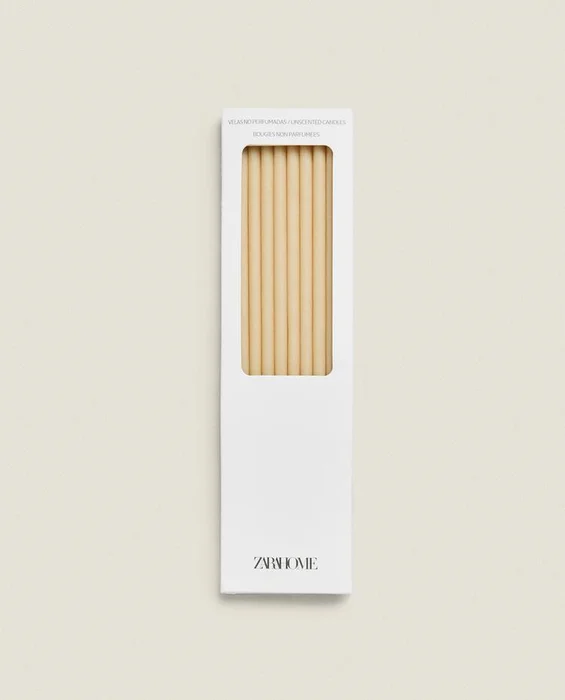PACK VELAS FINAS DECORATIVAS CILINDRO (PACK DE 10) en Beige - Velas y Portavelas, Uruguay | Zara Home, vista 6