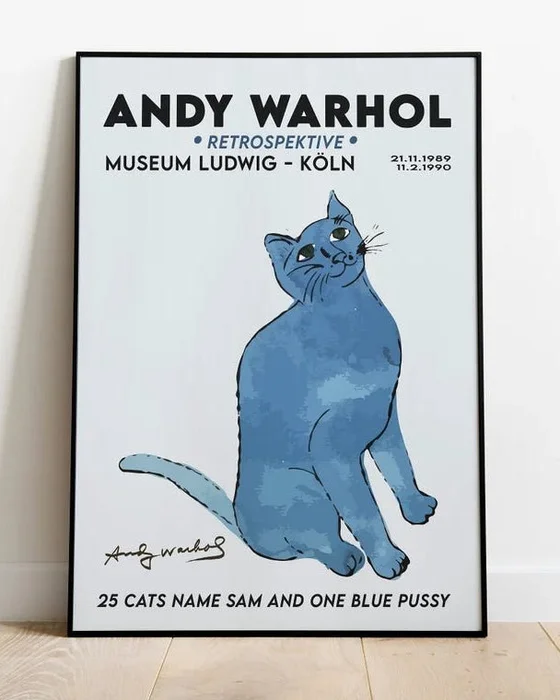 Andy Warhol - Blue cat en Azul - Láminas, Uruguay | La Cuadrería, vista 3