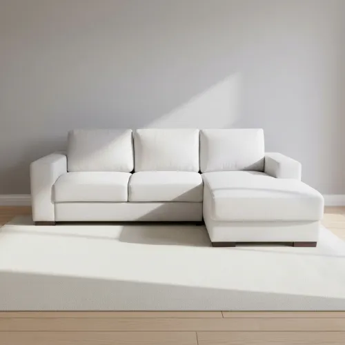 Sofa C/chaise Más De 4 Cuerpos Tela Natural-beige Smart Beige en Beige - Sillones y sofás, Uruguay | Divino