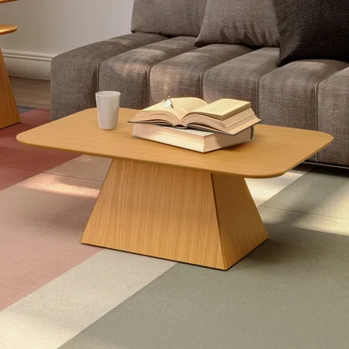 Mesa Ratona Agustina 90cm 100% MDF en Madera natural - Mesas de living, Uruguay | Balton
