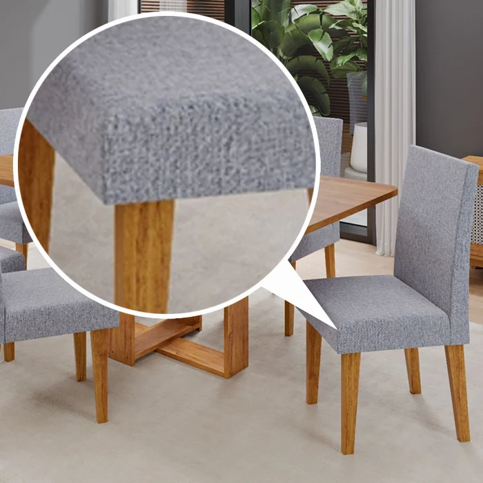 Juego De Comedor 6 Sillas Mdp Sillas Tampizadas en Gris - Mesas de comedor, Uruguay | Soy Hogar, vista 3