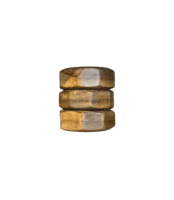 PORTA VELA TRIBAL MADERA MANGO NATURAL en Madera natural - Velas y Portavelas, Uruguay | Masinfinito Casa