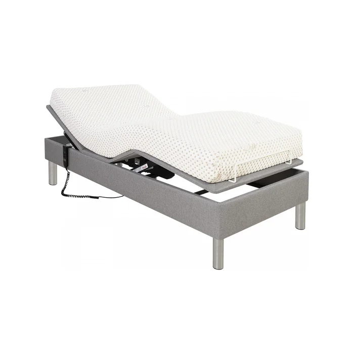 Cama Articulada 1 Plaza Mdf-y-tela Gris Ajustable Life en Gris - Dormitorio, Uruguay | Divino, vista 7