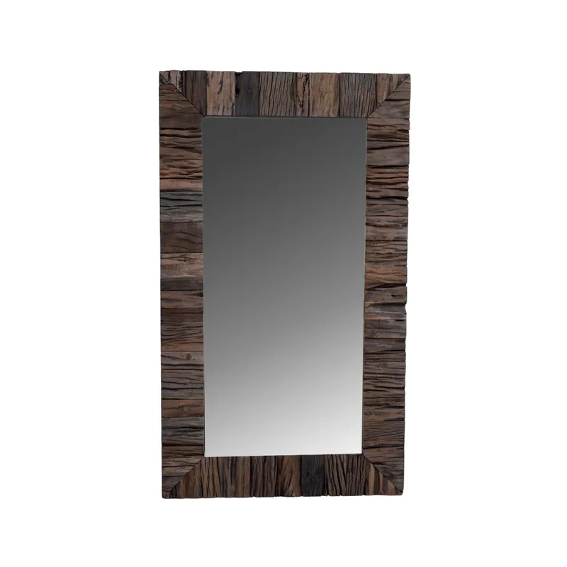Espejo De Pared Madera Natural-beige M-20817 en Madera natural - Espejos, Uruguay | Divino