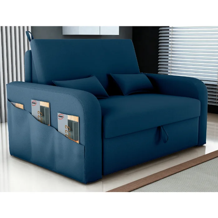 Sofa Cama 2 Plazas Abertura Frontal Ruedas Patas De Plastico en Marrón - Sillones y sofás, Uruguay | Soy Hogar, vista 3