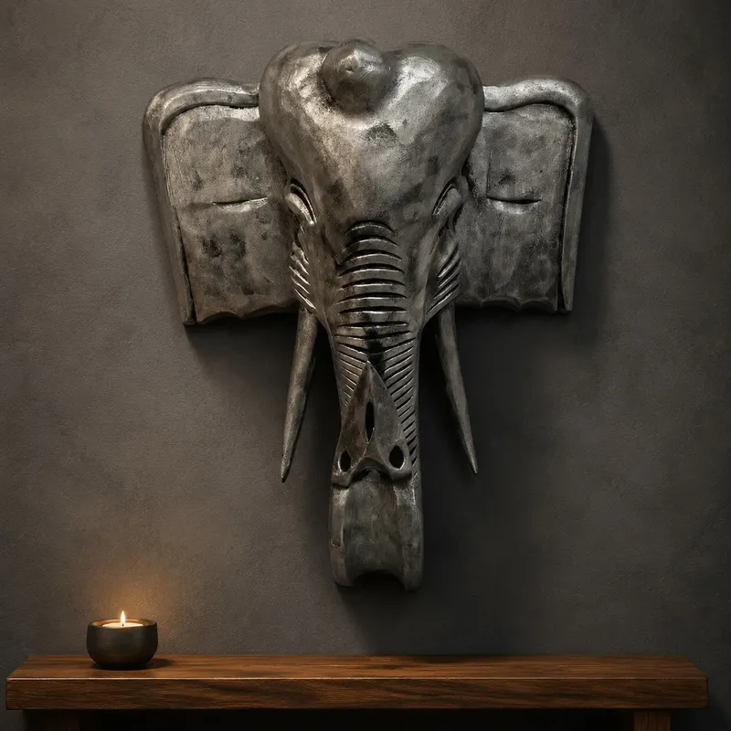 Elefante Pared en Plateado - Decoración, Uruguay | Camino a Casa