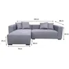 Sofá Nashville - Gris - Chaise derecho en Gris - Sillones y sofás, Uruguay | Walnut, vista 5 de 5